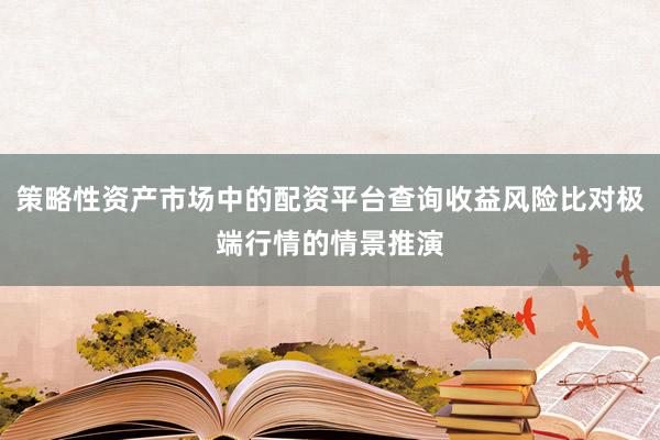 策略性资产市场中的配资平台查询收益风险比对极端行情的情景推演