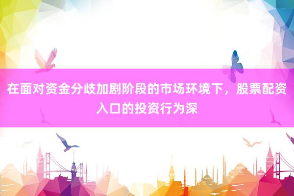 在面对资金分歧加剧阶段的市场环境下，股票配资入口的投资行为深