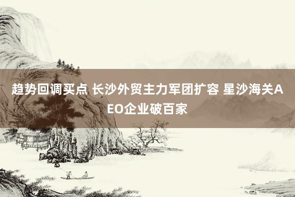 趋势回调买点 长沙外贸主力军团扩容 星沙海关AEO企业破百家